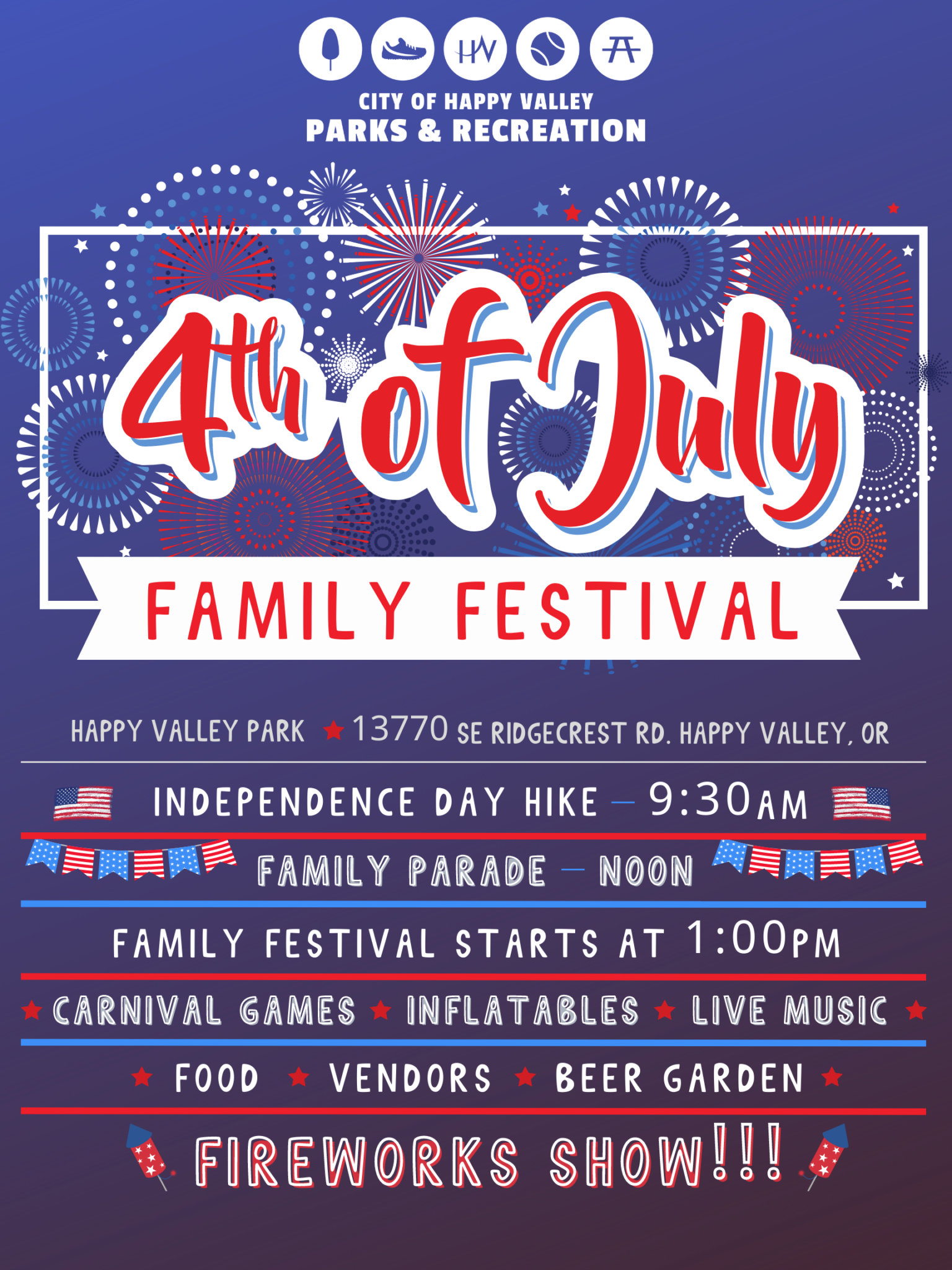 4th of July Family Festival 2023 City of Happy Valley