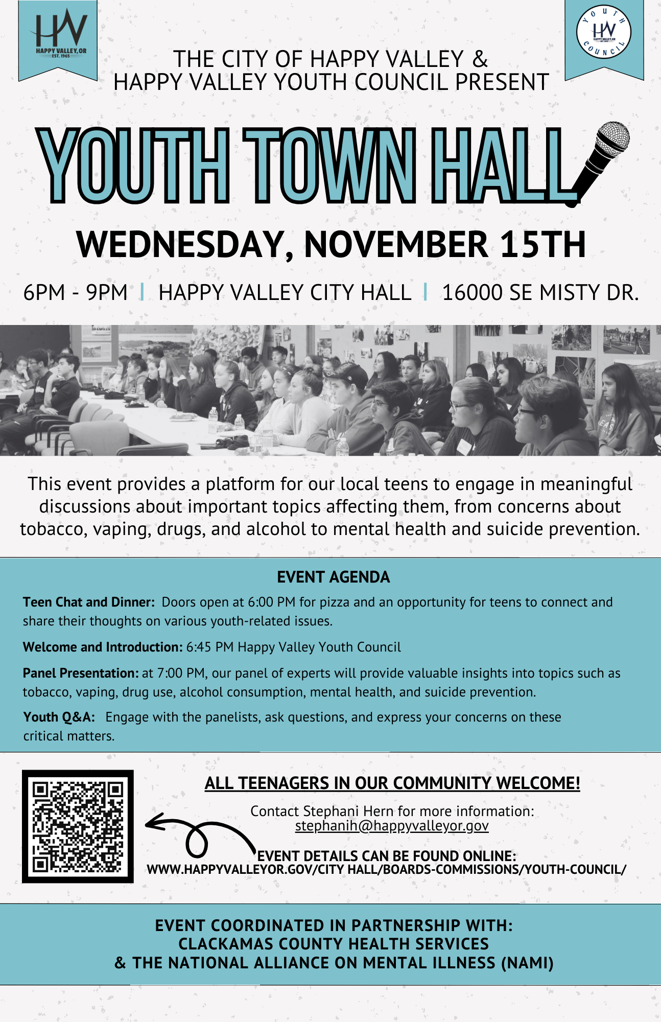 Youth Town Hall Flyer 2023