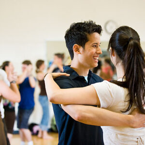 Ballroom_dancing08_1724 University of Wisconsin-Madison student Michael Chay (center) practices his dance moves with another student during Prof. Tomlinson's ballroom dancing class in Lathrop Hall on Sept. 24, 2008.
©UW-Madison University Communications 608/262-0067
Photo by: Bryce Richter
Date: 09/08 File#: NIKON D3 digital frame